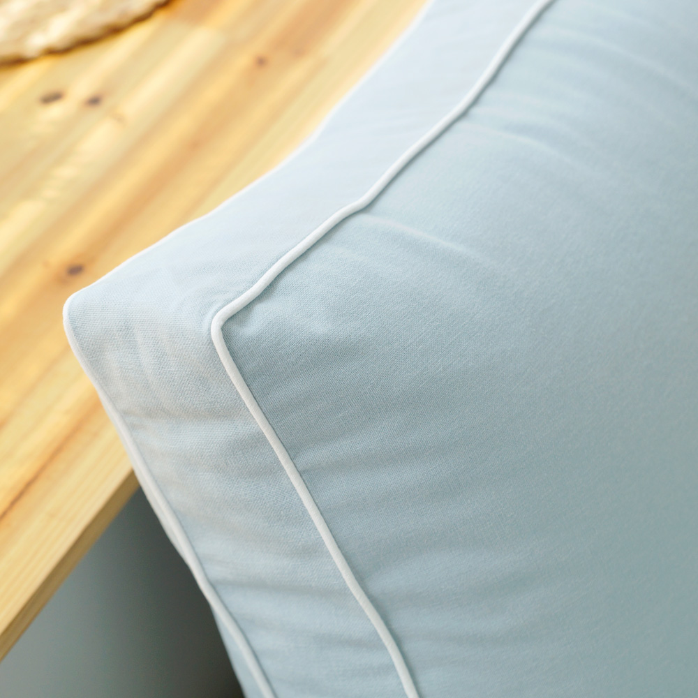 브러쉬드코튼 침대 헤드쿠션 커버 (스카이블루) (75 x 50 x 7) 대형쿠션